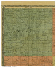 Pleasant, Ohio 1890 Old Town Map Custom Print - Hancock Co.