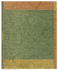 Union, Ohio 1890 Old Town Map Custom Print - Hancock Co.