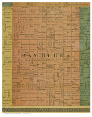 Van Buren, Ohio 1890 Old Town Map Custom Print - Hancock Co.