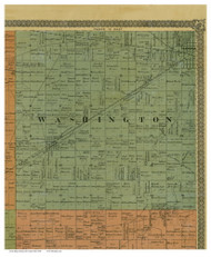 Washington, Ohio 1890 Old Town Map Custom Print - Hancock Co.
