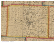 Hardy, Ohio 1861 Old Town Map Custom Print - Holmes Co.