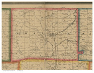 Prairie, Ohio 1861 Old Town Map Custom Print - Holmes Co.