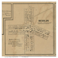 Berlin Village - Berlin, Ohio 1861 Old Town Map Custom Print - Holmes Co.