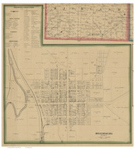 Millersburg - Hardy, Ohio 1861 Old Town Map Custom Print - Holmes Co.