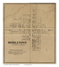 Middleton - Salt Creek, Ohio 1861 Old Town Map Custom Print - Holmes Co.