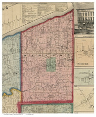 Madison, Ohio 1857 Old Town Map Custom Print - Lake Co.