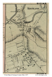 Kirtland Village - Kirtland, Ohio 1857 Old Town Map Custom Print - Lake Co.