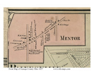 Mentor Village - Mentor, Ohio 1857 Old Town Map Custom Print - Lake Co.