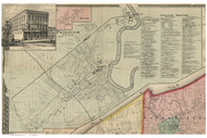 Painesville Village - Painesville, Ohio 1857 Old Town Map Custom Print - Lake Co.