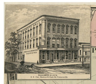 Moodey's Block - Painesville, Ohio 1857 Old Town Map Custom Print - Lake Co.