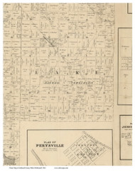 Lake, Ohio 1861 Old Town Map Custom Print - Ashland Co. (McDonnell)