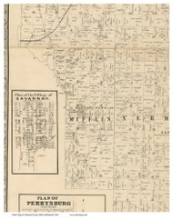 Mifflin, Ohio 1861 Old Town Map Custom Print - Ashland Co. (McDonnell)