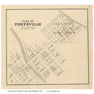 Perysville - Green, Ohio 1861 Old Town Map Custom Print - Ashland Co. (McDonnell)