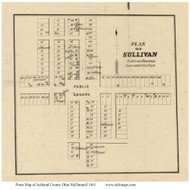 Sullivan - Sullivan, Ohio 1861 Old Town Map Custom Print - Ashland Co. (McDonnell)
