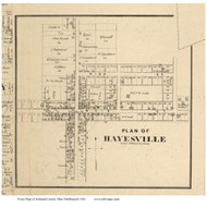 Hayesville - Vermillion, Ohio 1861 Old Town Map Custom Print - Ashland Co. (McDonnell)