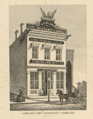 Ashland Fire Insurance Co - Ashland Co., Ohio 1861 Old Town Map Custom Print - Ashland Co. (McDonnell)
