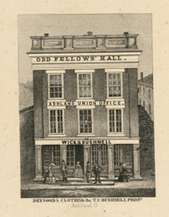 Odd Fellows Hall - Ashland Co., Ohio 1861 Old Town Map Custom Print - Ashland Co. (McDonnell)