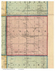 Andover, Ohio 1856 Old Town Map Custom Print - Ashtabula Co.