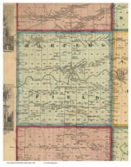 Harpersfield, Ohio 1856 Old Town Map Custom Print - Ashtabula Co.
