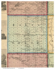 Hartsgrove, Ohio 1856 Old Town Map Custom Print - Ashtabula Co.
