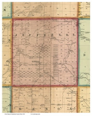 Jefferson, Ohio 1856 Old Town Map Custom Print - Ashtabula Co.