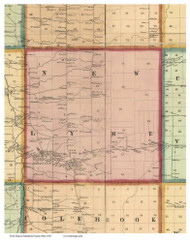New Lyme, Ohio 1856 Old Town Map Custom Print - Ashtabula Co.