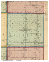 Richmond, Ohio 1856 Old Town Map Custom Print - Ashtabula Co.