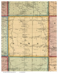 Rome, Ohio 1856 Old Town Map Custom Print - Ashtabula Co.