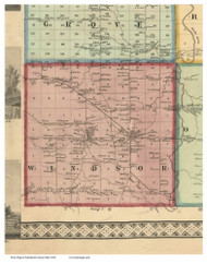 Windsor, Ohio 1856 Old Town Map Custom Print - Ashtabula Co.