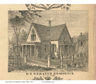 Res. of D.N. Webster - Ashtabula Co., Ohio 1856 Old Town Map Custom Print - Ashtabula Co.