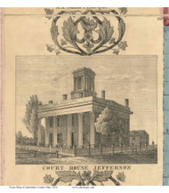 Court House - Ashtabula Co., Ohio 1856 Old Town Map Custom Print - Ashtabula Co.