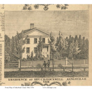 Res. of Rev. C.D. Rockwell - Ashtabula Co., Ohio 1856 Old Town Map Custom Print - Ashtabula Co.