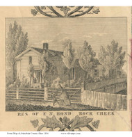 Res. of E.N. Bond - Ashtabula Co., Ohio 1856 Old Town Map Custom Print - Ashtabula Co.