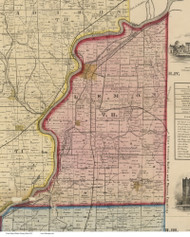 Lemon, Ohio 1855 Old Town Map Custom Print - Butler Co.