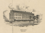 Becket Block - Butler Co., Ohio 1855 Old Town Map Custom Print - Butler Co.