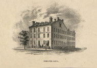 Hamilton Hotel - Butler Co., Ohio 1855 Old Town Map Custom Print - Butler Co.