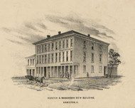 Hunter & Robinson Building - Butler Co., Ohio 1855 Old Town Map Custom Print - Butler Co.