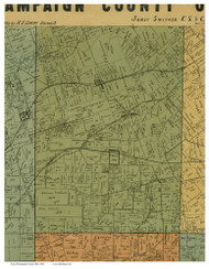 Wayne, Ohio 1894 Old Town Map Custom Print - Champaign Co.