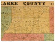 Morefield, Ohio 1859 Old Town Map Custom Print - Clarke Co.