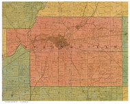 Springfield, Ohio 1859 Old Town Map Custom Print - Clarke Co.