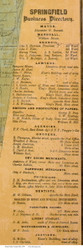 Springfield Business Directory - Clarke Co., Ohio 1859 Old Town Map Custom Print - Clarke Co.