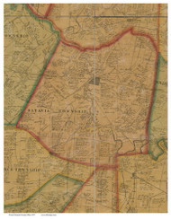 Batavia, Ohio 1857 Old Town Map Custom Print - Clermont Co.