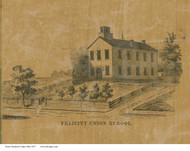 Felicity Union School - Clermont Co., Ohio 1857 Old Town Map Custom Print - Clermont Co.