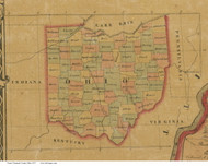 Ohio Counties Map - from Map of Clermont Co., Ohio 1857 Old Town Map Custom Print - Clermont Co.