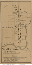 New Burlington - Chester, Ohio 1859 Old Town Map Custom Print - Clinton Co.