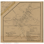 New Vienna - Green, Ohio 1859 Old Town Map Custom Print - Clinton Co.