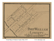 Port William - Liberty, Ohio 1859 Old Town Map Custom Print - Clinton Co.