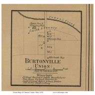 Burtonville - Union, Ohio 1859 Old Town Map Custom Print - Clinton Co.