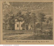 Res. of Zephaniah Spears, Snow Hill - Green, Ohio 1859 Old Town Map Custom Print - Clinton Co.