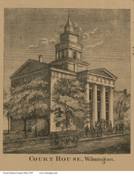 Wilmington Court House - Union, Ohio 1859 Old Town Map Custom Print - Clinton Co.